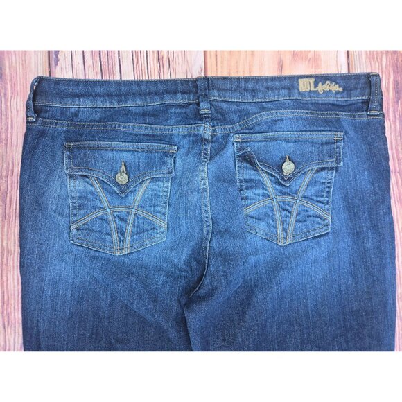 Kut From The Kloth Maggy Flare Leg Dark Wash Jeans 16 - Picture 7 of 10